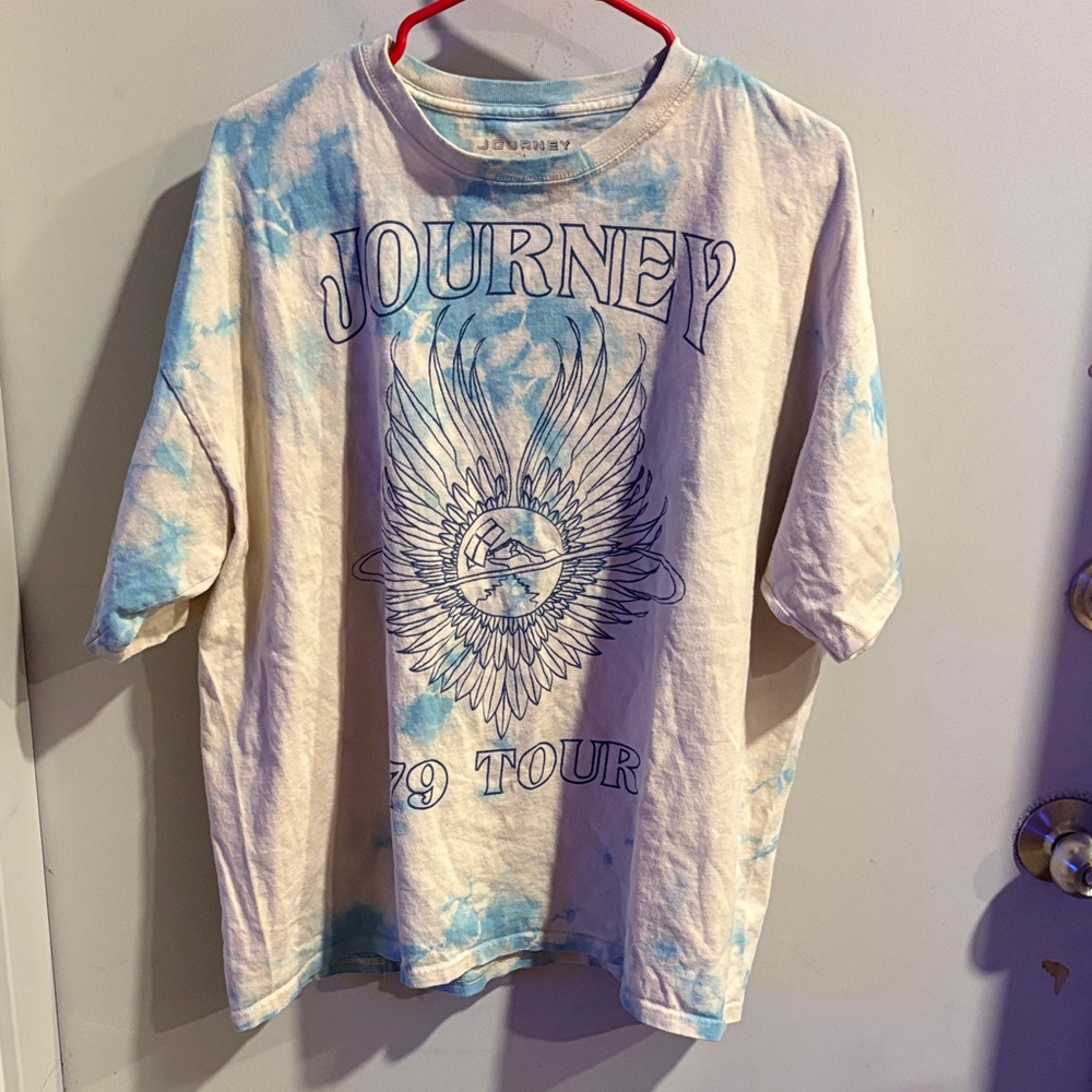 Journey Tour Graphic Tee - Blue and Cream